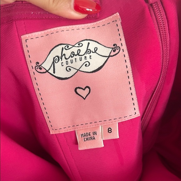 Phoebe Couture Designer Pink Silk Strapless Silk Dress 8 - Picture 5 of 7